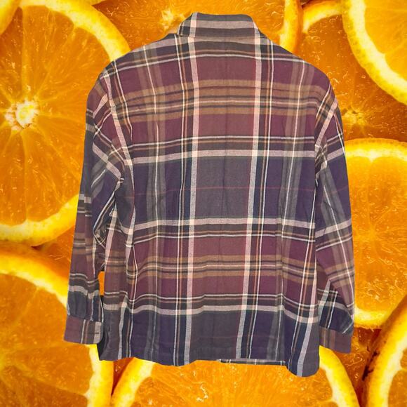 Lauren Ralph Lauren Petite Plaid Full Zip with Front Pocket Shirt Size PS - Picture 6 of 6